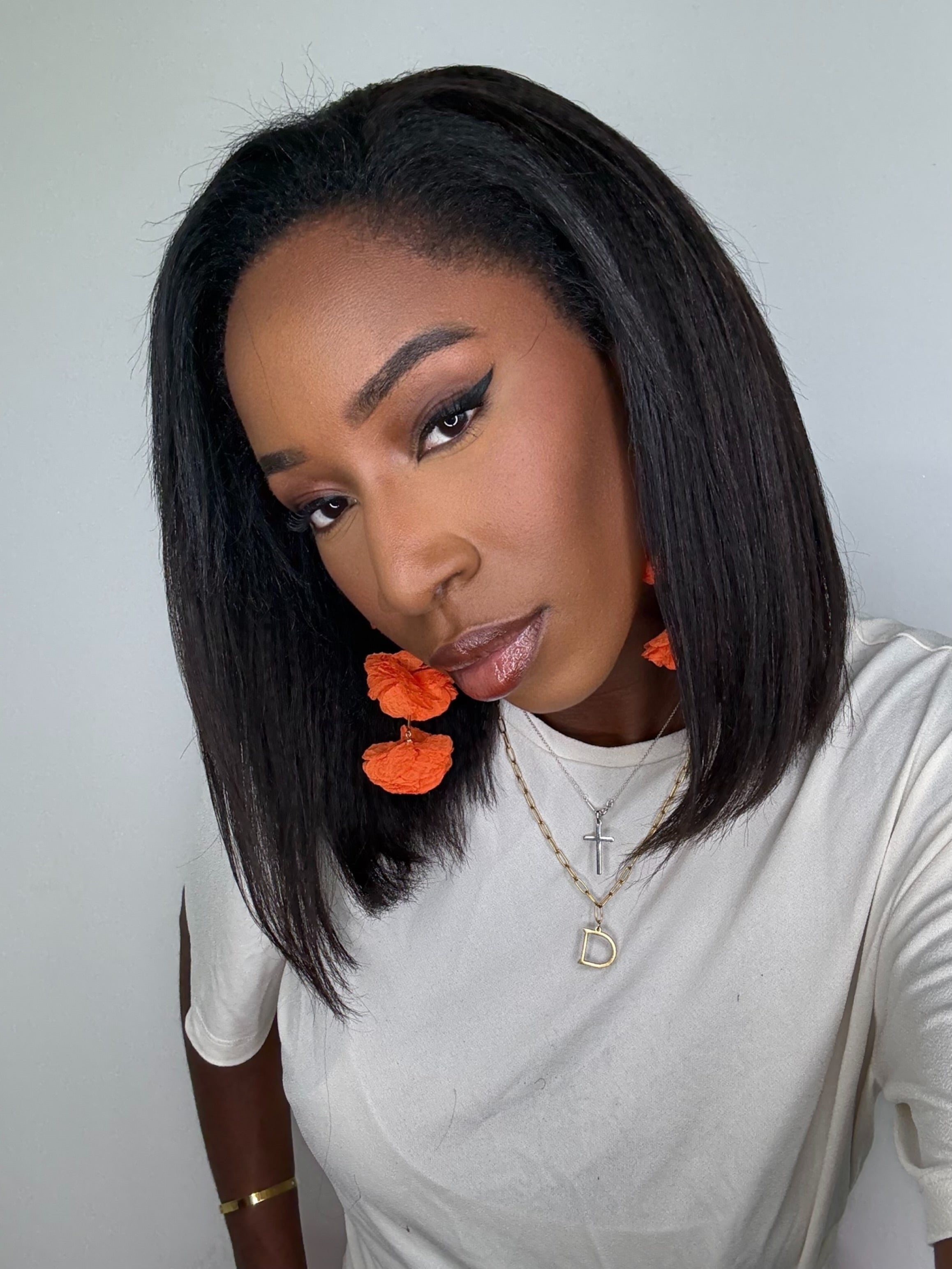 Light Kinky Straight 14’ (Half Wig)