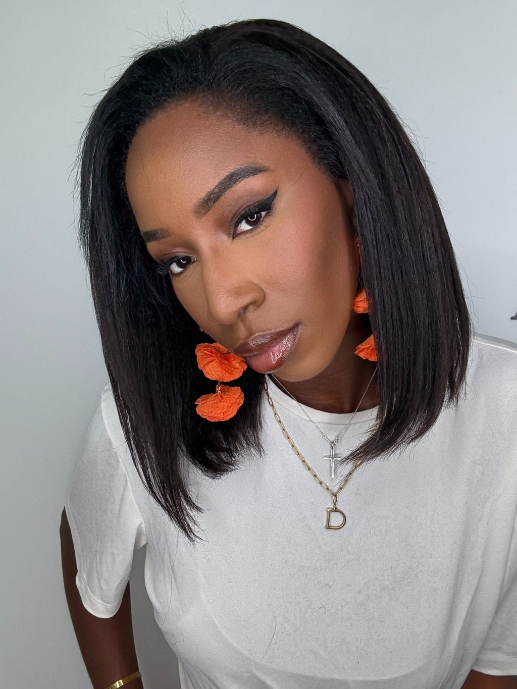 Light Kinky Straight 14’ (Half Wig)